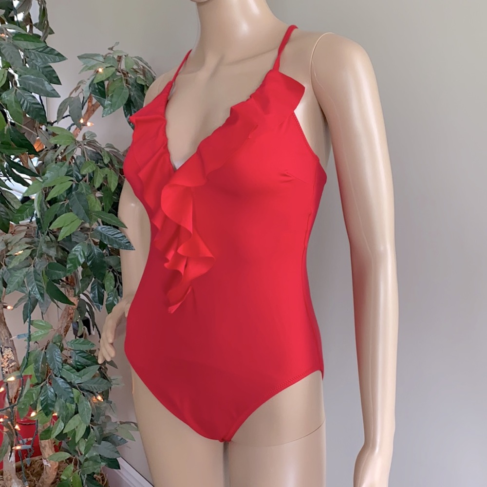 W swimwear by Nordstrom Red Swimsuit Size 8